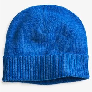 Charter Club Cashmere Cuffed Beanie Hat Women's OS Bright BLUE  100% CASHMERE